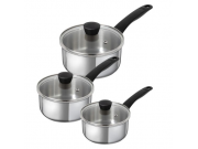 Kuhn Rikon Classic Saucepan Set - 3 piece (1 x 1.5L / Ø16cm 1 x 2.3L / Ø18cm / 3.0L / Ø20cm